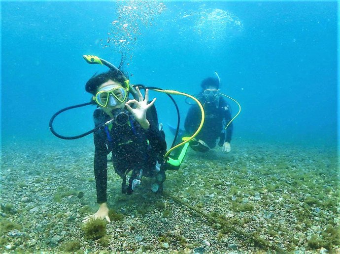 浅場でも魚はいっぱい見られます！