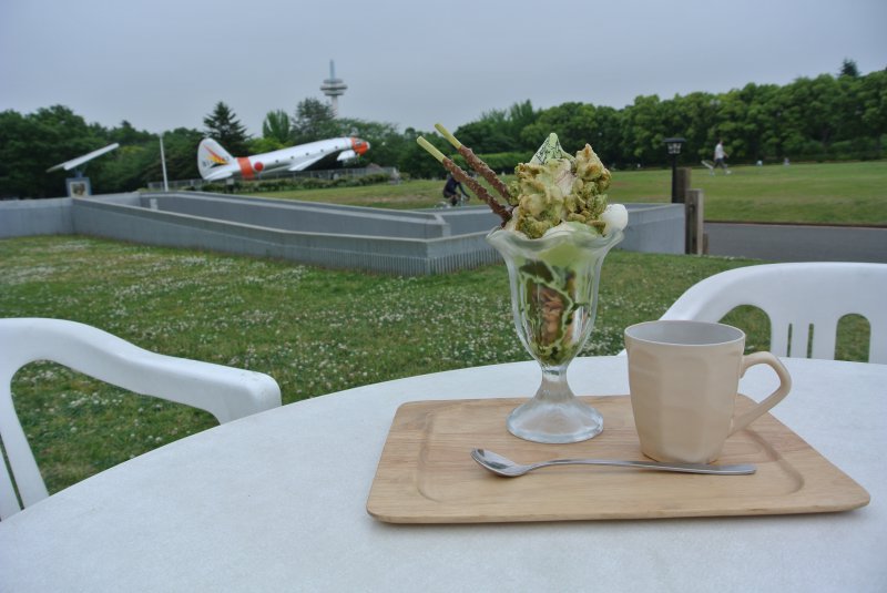 『狭山茶新茶パフェ２０１５』　エコトコ自信作！の期間限定パフェです。 ぜひお楽しみくださいね。