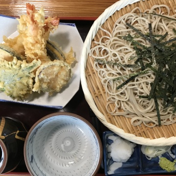 海老天ざる蕎麦